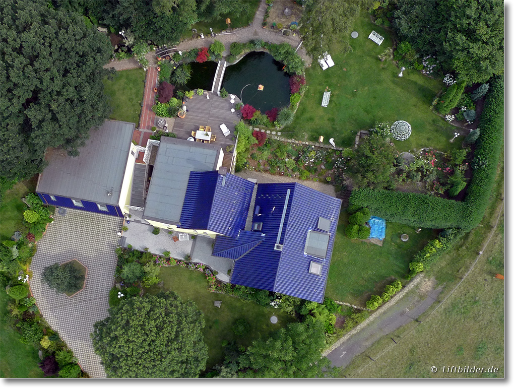 Luftbild ländliches Anwesen in Essen ( Luftbild senkrecht nach unten ) 