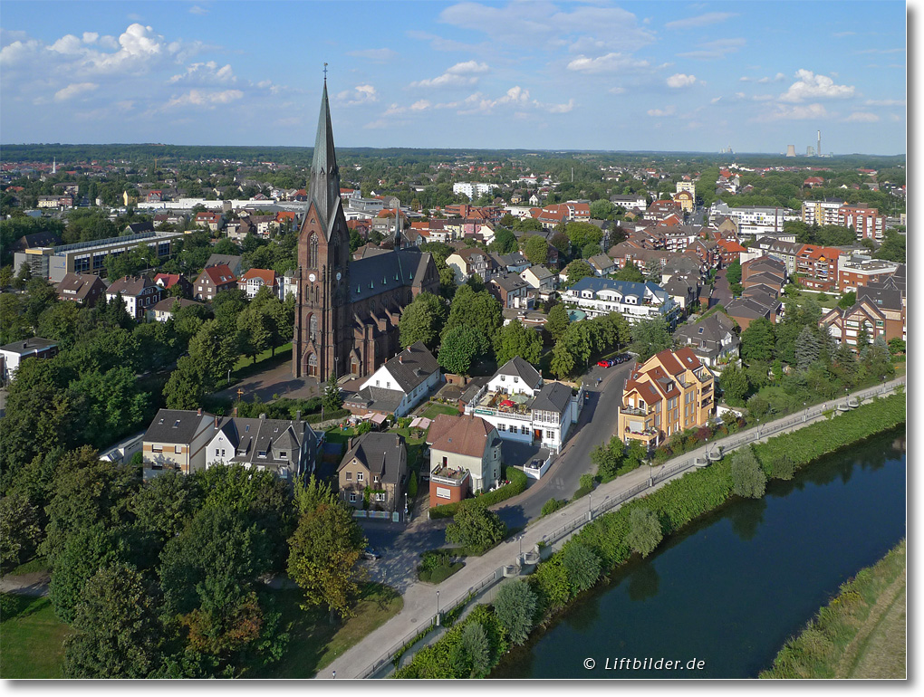 Luftbild Sankt Marien Kirche, Lünen 
